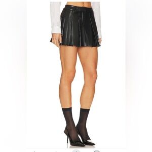 Amanda Uprichard Vegan Leather Miniskirt